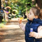 kid, soap bubbles, girl